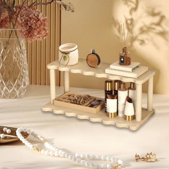 Двухъярусная полка для хранения, держатель для мелочей, высокая грузоподъемность, многоцелевой органайзер для ванной, кухни, рабочего стола