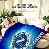 1PC SSC Napoli Custom Name Patterned Flannel Blanket Suitable For All Seasons for Home Decor Warmth and Comfort Gifts Holiday Present