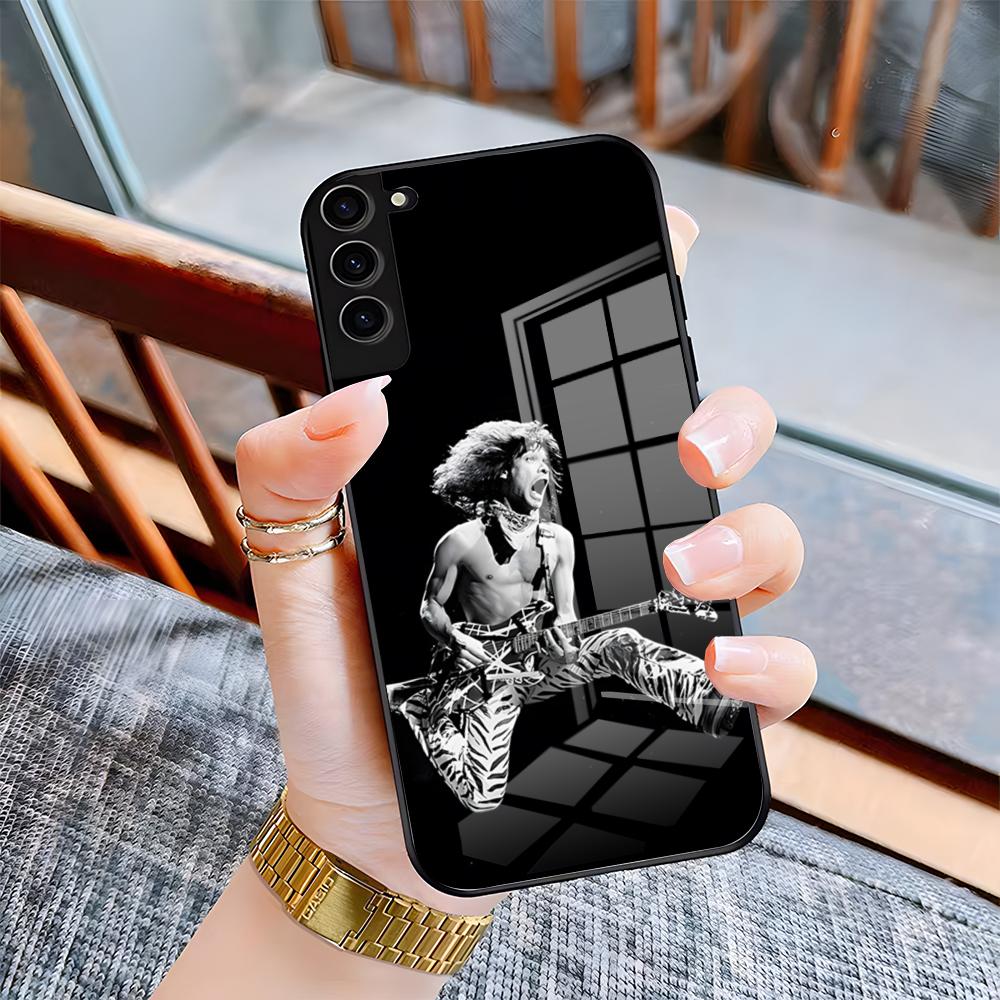 Чехол для телефона E-Eddie Van Halen Singer для Samsung A25 A13 A33 5G A54 A36 A35 A56 A52 A14 Ударопрочный стеклянный чехол