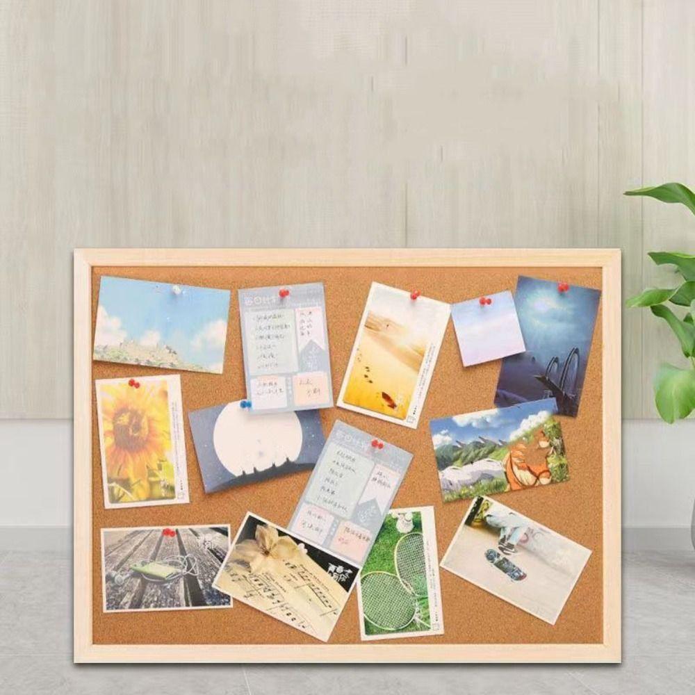 Wall Hanging Photo Display Board Double-sided Memo Board Home Decoration Cork Notice Board  Office
