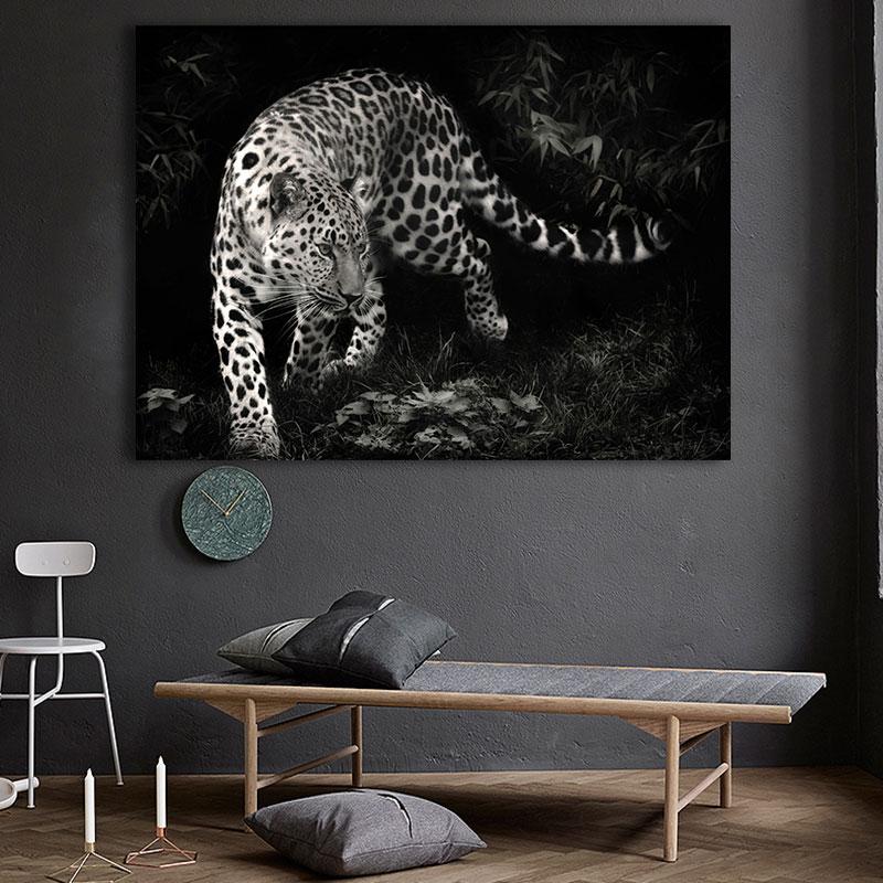 Леопардовые фотографии, постеры, принты, гепард, холст, картина, настенное искусство, черно-белое животное для гостиной, домашний декор, Cuadros