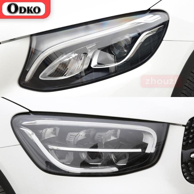 For Mercedes Benz GLC Class X253 C253 AMG 2015-On Car Headlight Tint Black Protective Film Transparent TPU Sticker Accessories