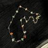 Sweet Coloorful Natural Beads Choker Necklace For Women Girls Simple Clavicle Chain Necklace New Jewelry Gift