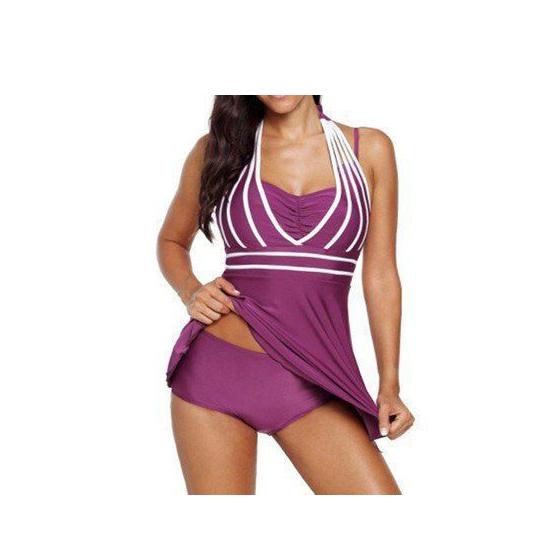 Large Size Swimwear For Women M-5XL Slim Fit Swimsuit With Underpants Backless Tankini Set