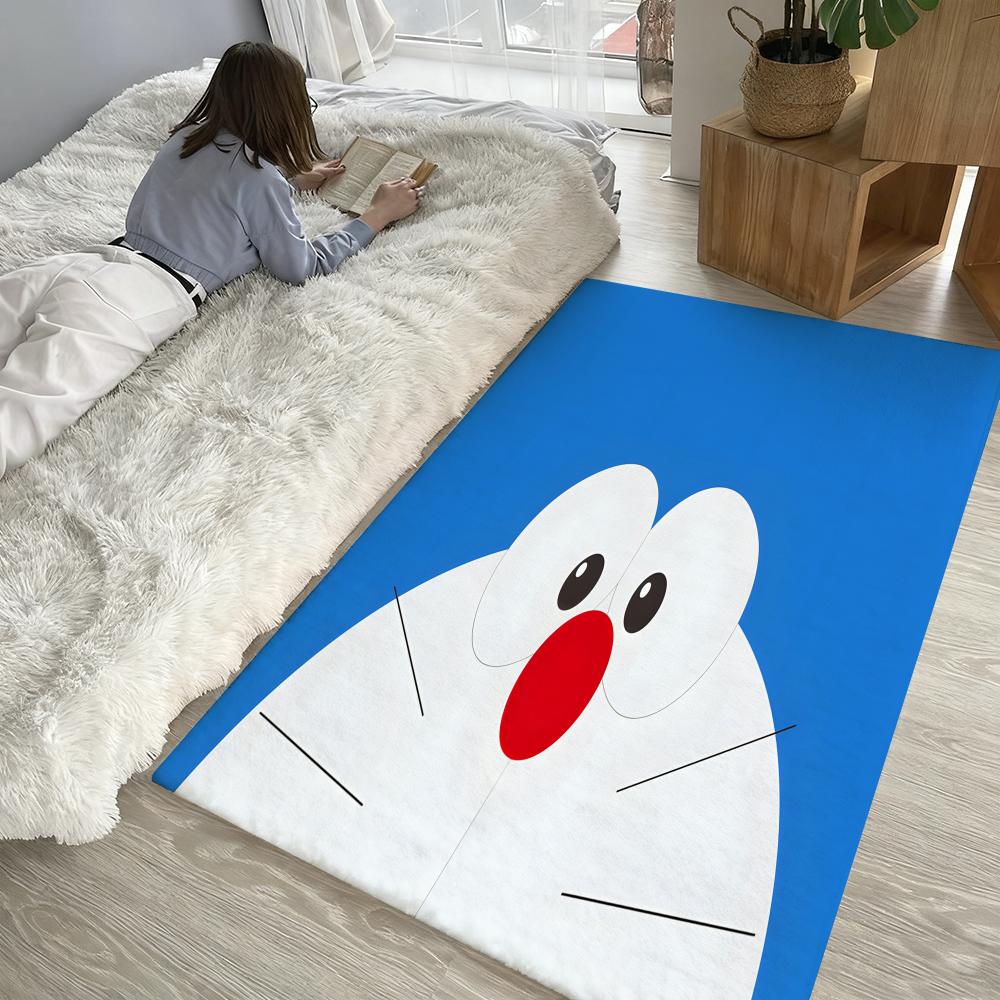 Kwaii Anime D-DoraemonS Floor Mat Soft Thickened Flannel Door Mat Non-Slip Living Room Rug Home Decor