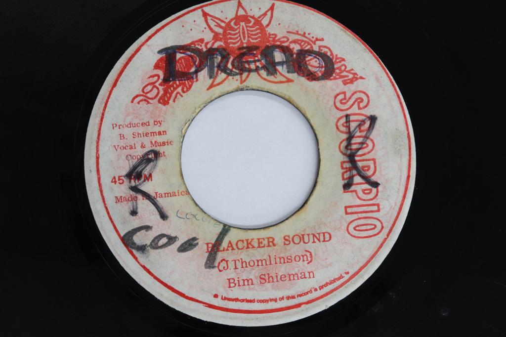 7inch Record BIM SHERMAN - Blacker Sound None Scorpio 1977 Jamaica Reggae, Ska & Dub Used