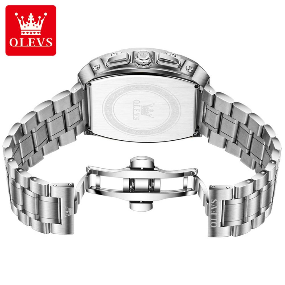 Mens Watch Luxury Tonneau Quartz Watch Luminous Multifunctional Chronograph Waterproof Watches For Men New