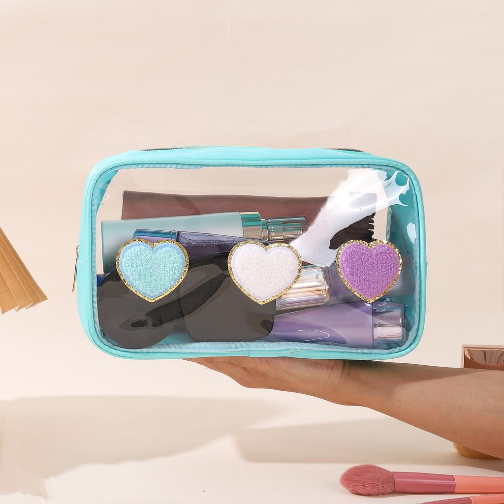 Водонепроницаемая косметичка из ПВХ с вышивкой букв «Любовь», большая вместительная дорожная сумка для хранения туалетных принадлежностей, косметичка, косметичка
