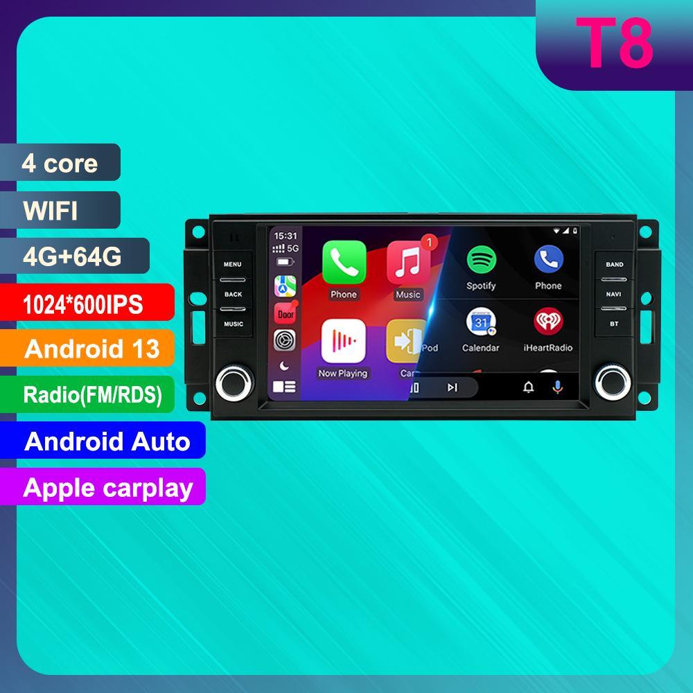 Jeep Challenger Wrangler Навигация Android GPS с HD камерой заднего вида и поддержкой CarPlay.