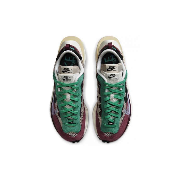 Sacai x Nike VaporWaffle SP Villain Red Унисекс Кроссовки String Black Neptune-Green DD3035-200