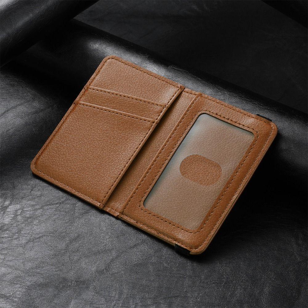 Leather Protective Sleeve Bracket Adhesive Back Sticker Phone Card Slot Mobile Phone Card Bag
