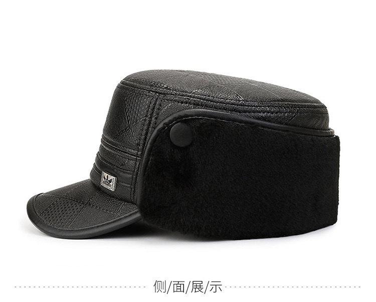 Зимняя теплая шляпа для мужчин среднего и пожилого возраста, шляпа с плоским верхом