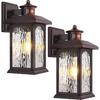 FILIYANO Motion Sensor Outdoor Wall Lights, Oil Rubbed Bronze, 2 Pack