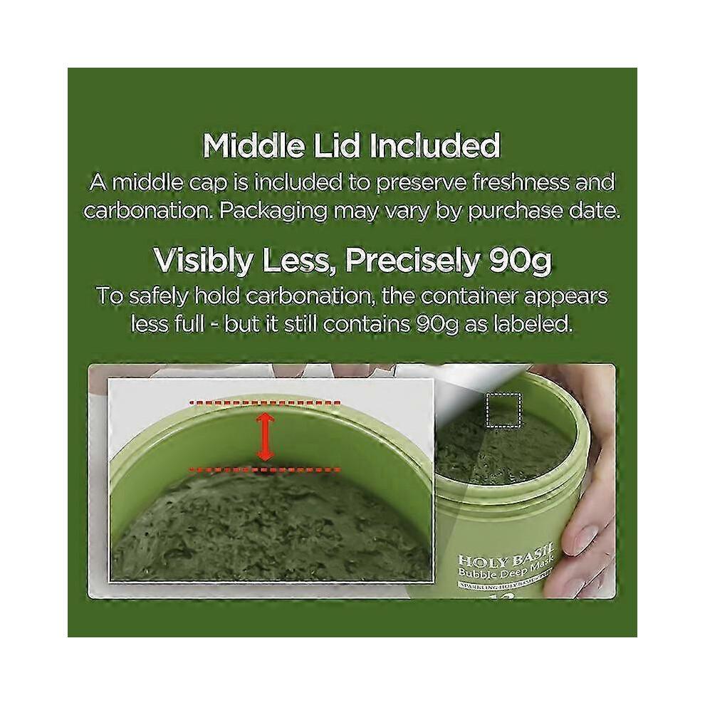 A Holy Basil Bubble Deep Cleaning Facial Mask for all skin types, 90g