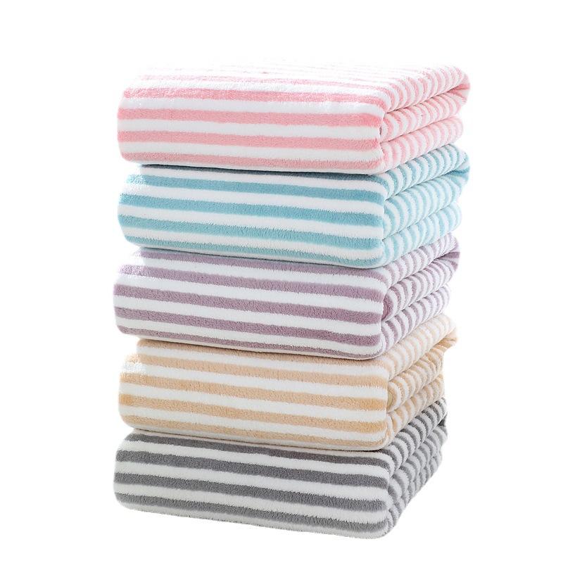 Coral Velvet Bath Towel Thick Soft Towel 70 X 140 Cm