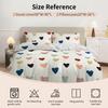Simple Multicolored Love Three-piece Quilt Cover Digital Printing Bedding Set Bed Cover