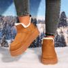 Winter Snow Boots Women's New Casual Velvet Short Boots Women's Cotton Boots Wear Thick-soled Snow Boots