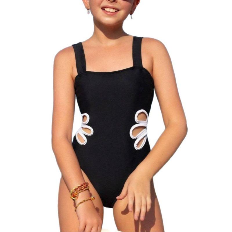 Girls One-piece Swimsuit Hollow Beach Swimsuit New Fashion Girls Swimsuit Princess