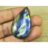 28X44X7MM Natural Labradorite Pear Crystal Cabochon Loose Gemstone 68Cts. SK-3321