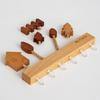 non-toxic Key Storage Holder Solid Wood Coat Rack Key Hook Rack  Kitchen Bathroom Bedroom