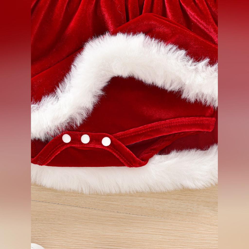 Рождественский комбинезон-платье костюм