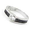 Silver Ring 'Romy' Black White Silver (rhodium) - 6 Mm