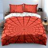 Red spiderweb radiating pattern. Bedding sets Duvet cover sets Duvet covers Pillowcases(1* Duvet Cover 2* Pillowcases without duvet insert)