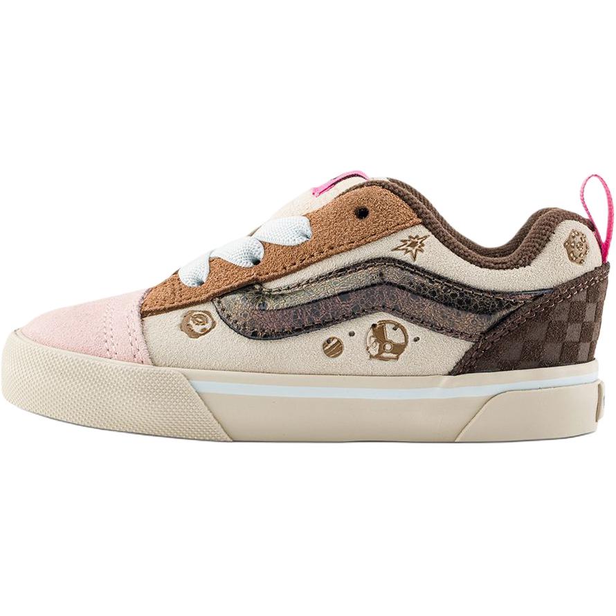 POP MART x Vans Knu Skool Низкие кроссовки для малышей Коричневый Розовый Синий Младенцы и малыши VN000EFBH121