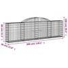 VidaXL Paniers à gabions arqués 8 pcs 300x30x80/100 cm fer galvanisé, gabion, cage de gabion, panier de mur de gabion, mur 3146509