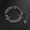 Dark Gothic Cross Chain Bracelet for Men Luxury Titanium Steel Unisex Minimalist Design Trendy American Style