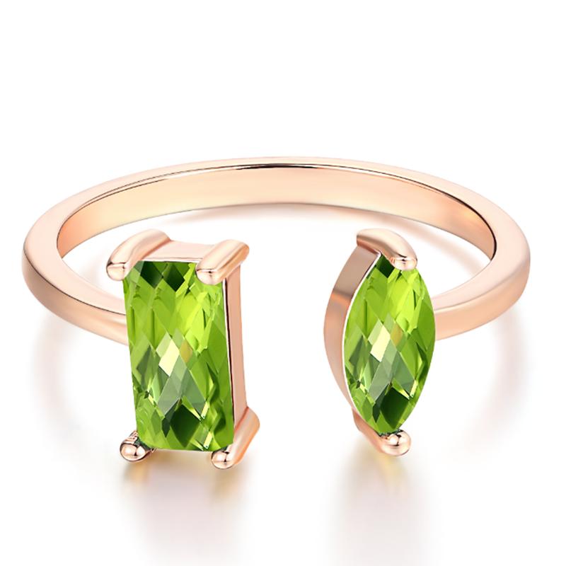 ZHOUYANG Open Rings For Women Simple Geometric Courful Zircon Rose Gold Color Adjustable Finge Daily Gift Fashion Jewelry R003