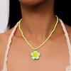 5Pcs Bohemia Flower Beaded Necklace Colorful Plumeria Necklace Fashion Bead Choker  Daily Wear
