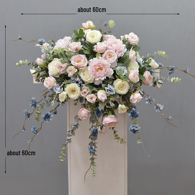 Luxury Business Podium Stand with Artificial Flower Decoration: Perfect for Speeches or Kindergarten Events
