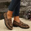 Women's Sneakers Leopard Patchwork Slip-on Loafers Shoes Women Chunky Heel Platform Casual Plus Size Sneakers Women