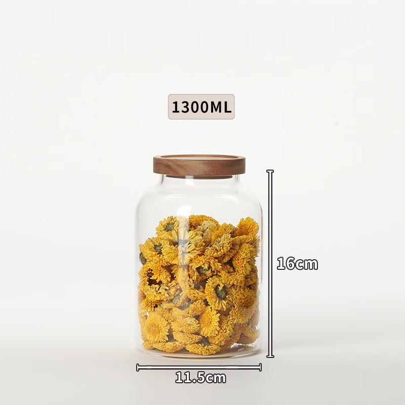Круглые стеклянные кухонные банки для хранения ZISIZ, 2000 мл (Набор из 2)