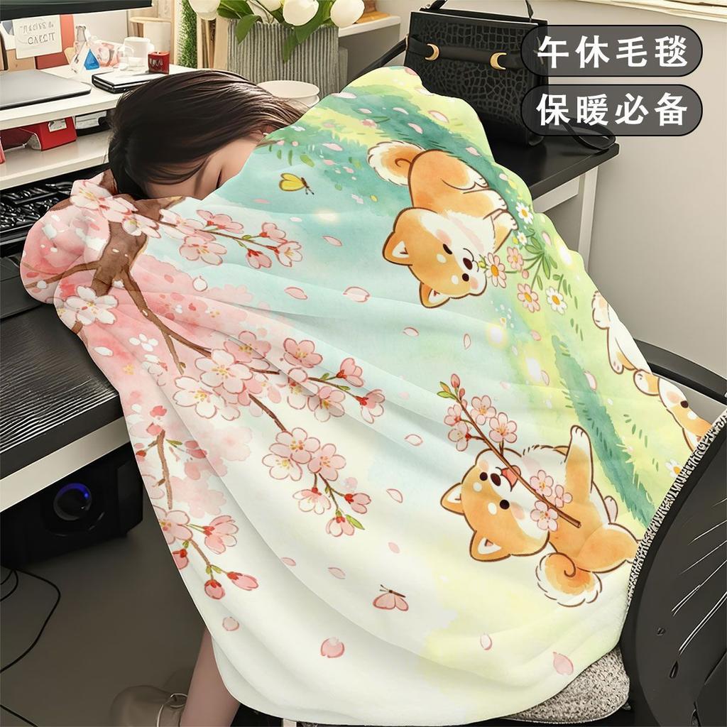 Cute and Adorable Chihuahua Plush Blanket for Children's Nap Time, Soft Cover Blanket