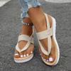 Fashion Roman Style Flat Sandals for Women Summer 2024 Lightweight Non Slip Beach Shoes Woman Buckle Strap Clip Toe Gladiator Sandalias