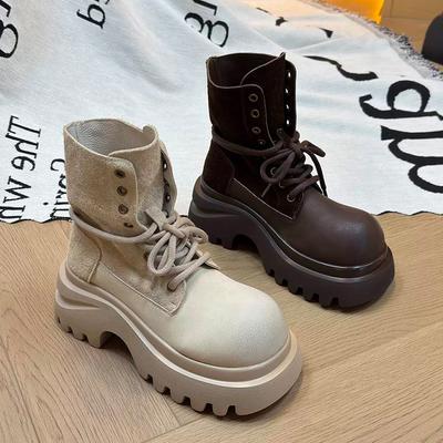 Женские ботильоны на платформе, плоская подошва, дизайнерская обувь на платформе, зимние ботинки челси, новый тренд, готика, кожа, для ходьбы, Mujer Botas