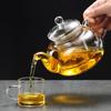 260ml To 1000ml Filterable Teaware Home Heat-resistant Glass Teapots Durable Kitchen Glass Flower Tea Pot Heatable Glass Tea Set