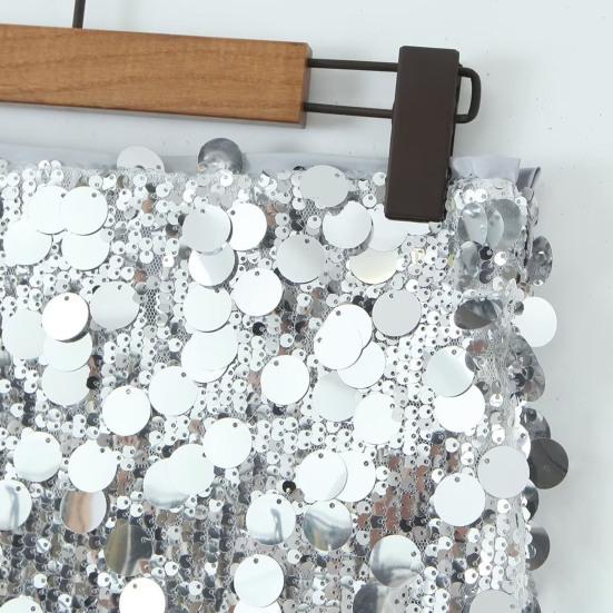 Женская юбка с пайетками, облегающая юбка с высокой талией, мягкая светоотражающая ультра короткая юбка выше колена, прочная строчка, сексуальная одежда для взрослых