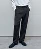 WEDNESDAY OASIS Single-Pleat Semi-Wide Slacks_Charcoal(Wcb6Pt05)