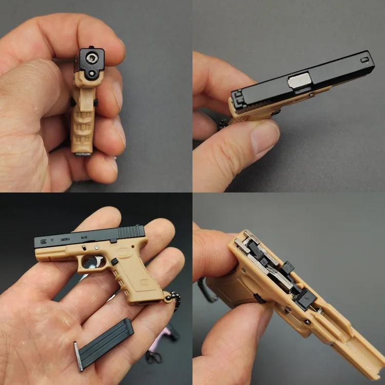 1:3 Мини Пистолет Glock Модель Съемная Бесплатная Сборка Сплав Игрушечный Пистолет Брелок Игрушка Непоседа для Мальчика Коллекция Подарков