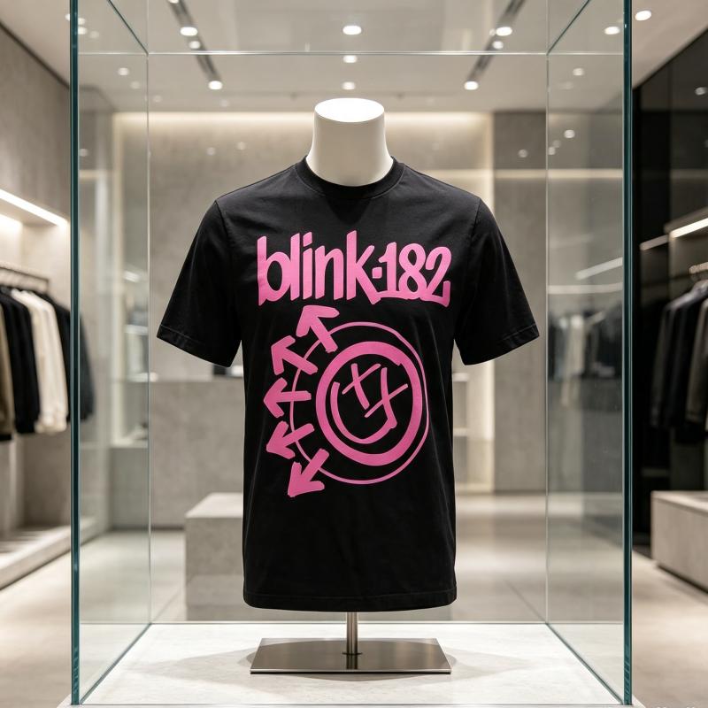 2026 Hot Selling Comfortable Cotton Breathable Blink 182 Blink 182 Punk Band Casual Tshirt for Unisex and Unisex Luxury Band