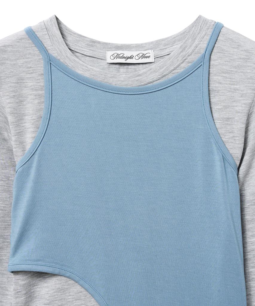 MIDNIGHT MOVE Layered T (Grey)