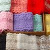 1 Yard Colorful Cotton Embroidered Flowers Lace Fabric Curtains Dresses DIY Sewing Supplies