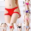 Модные женские трусы-боксеры, бесшовные полые трусы-бикини, повседневное тонкое нижнее белье со средней талией, женские бесшовные трусы