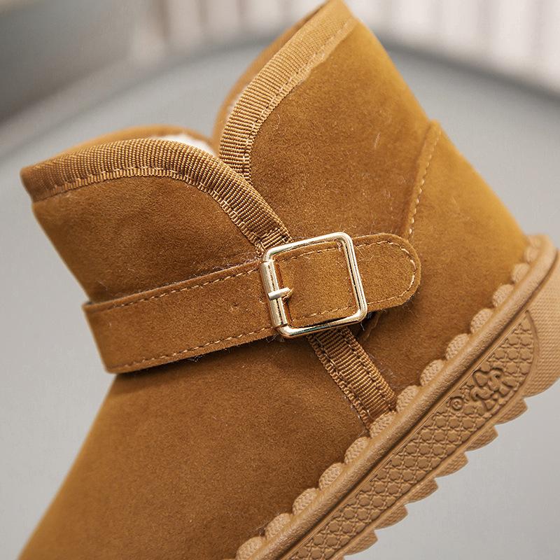 Children's Snow Boots Winter New Girls Fleece Warm Cotton Boots Boys Thickened Short Boots