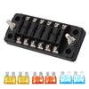 Universal Car Fuse Holder Box 32V DC 6-way With Independent Negative Function for Vehicle Car Boat