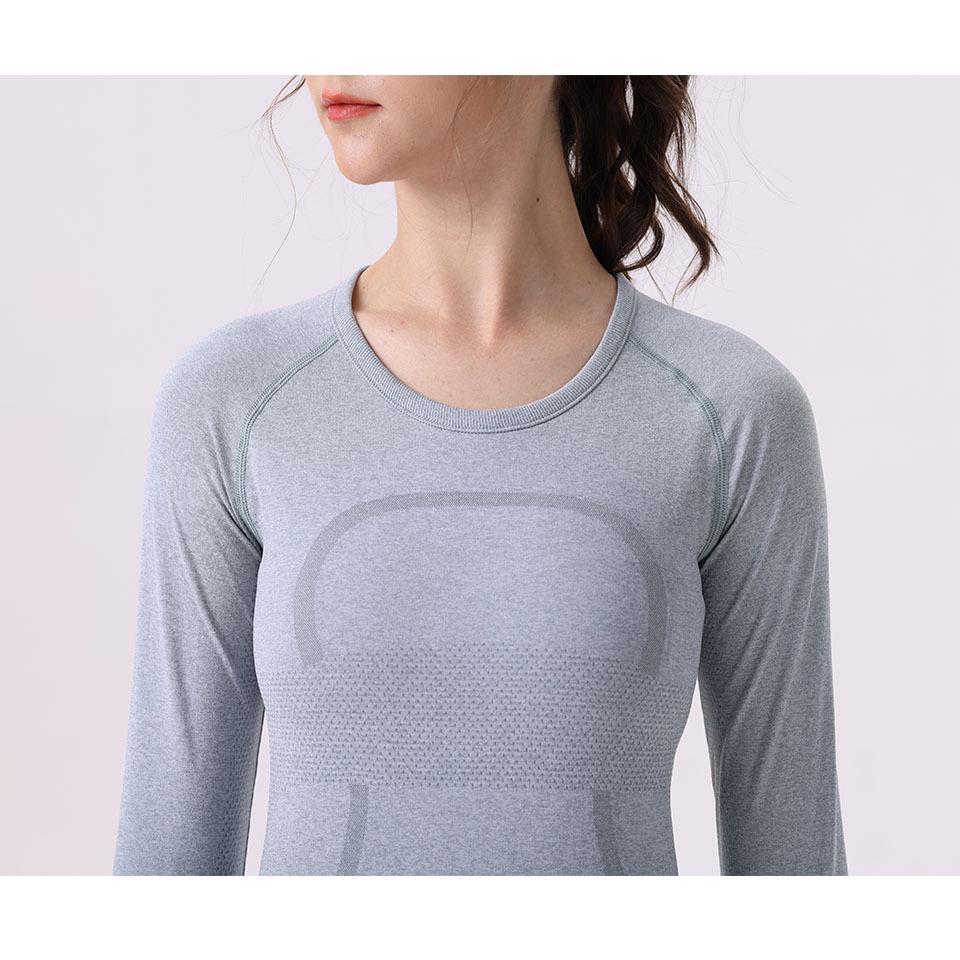 Женская футболка 2.0 для йоги с длинным рукавом, быстросохнущая - Высокоэластичная, облегающего кроя для бега и пилатеса.