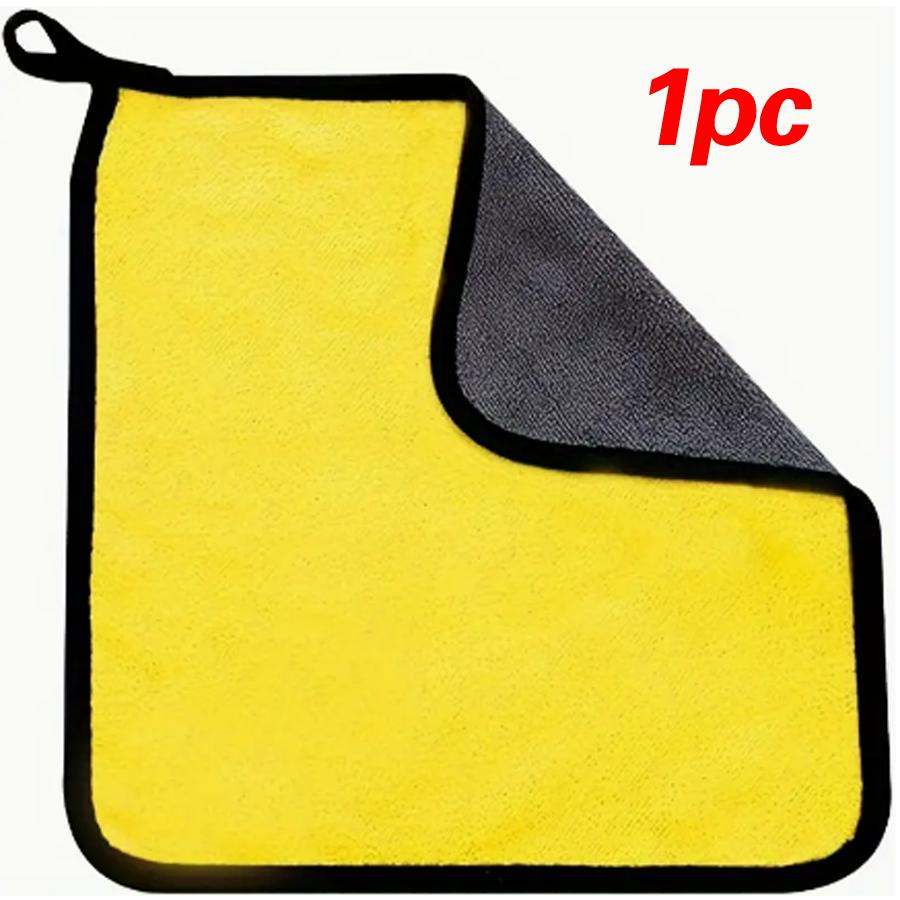 Полотенце из микрофибры для мытья автомобиля, впитывающее влагу, полотенце для сушки, двухслойные тряпки для мытья автомобиля, полотенце из микрофибры для мытья автомобиля